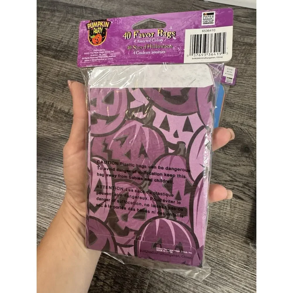 Vintage Halloween Party Favor Bags 160+ & Pair Spooky Specs Boo Treats Pumpkin